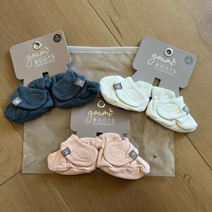 NWT Goumi Kids Baby Boots Lot SZ Preemie Midnight Cloud Rose Bamboo Booties Sock